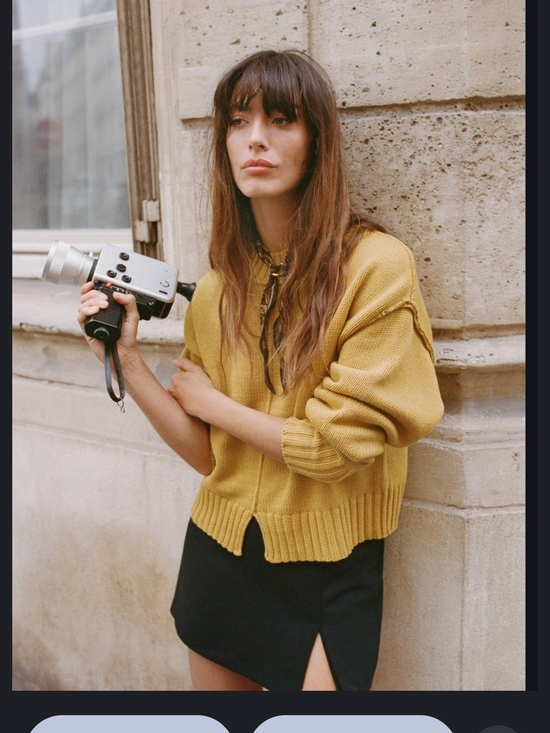 Zara Sweaters - Zara Mustard Crewneck Knit Sweater